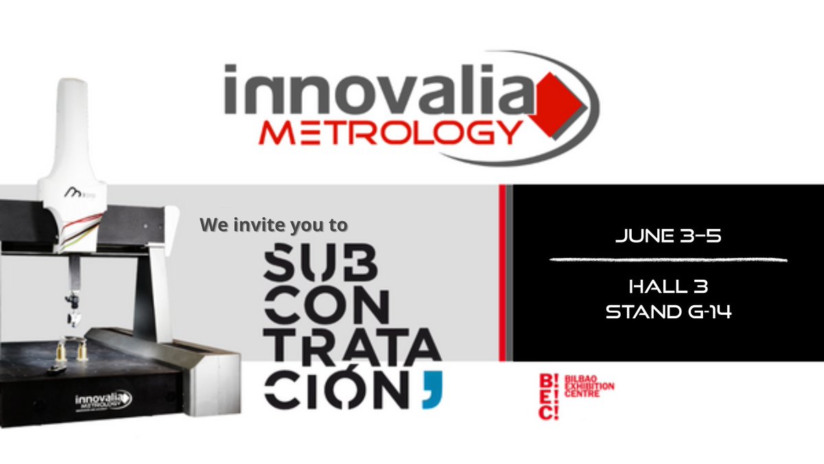 🔧 Next stop: Subcontratación 2025!

Join us in Bilbao, June 3–5, at Hall 3, Stand G-14, for the latest in advanced metrology.

🎟️ Register now: innovalia-metrology.com/eventos/subcon…