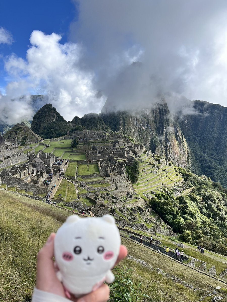 lordhamstr's tweet photo. chiikawa at machu picchu ✌️ https://t.co/5DlrPKhKU9