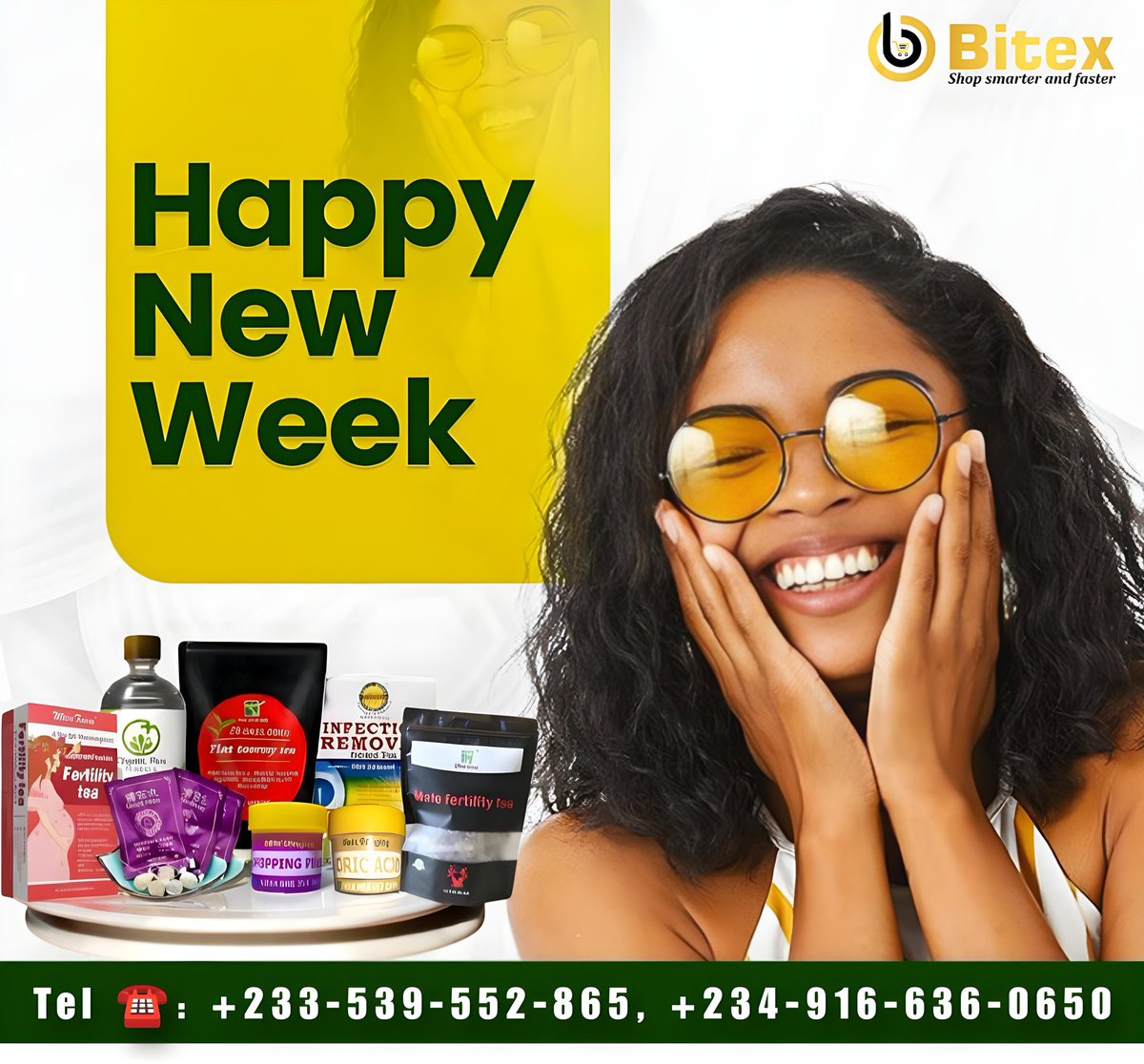 bitexshopping's tweet photo. HAPPY NEW WEEK SHOPPERS ‼️🛍️
This new week Bitex Shopping brings to you more Amazing offers and discount to your doorstep!!!💃💃💃

💃 Start Your Week Right with Bitex Shopping  🛍

🌐 Start Shopping Now!
🛒 Visit: https://t.co/dUxld61R2L

#HappyNewWeek #monday #health https://t.co/E6Lav1F5uQ