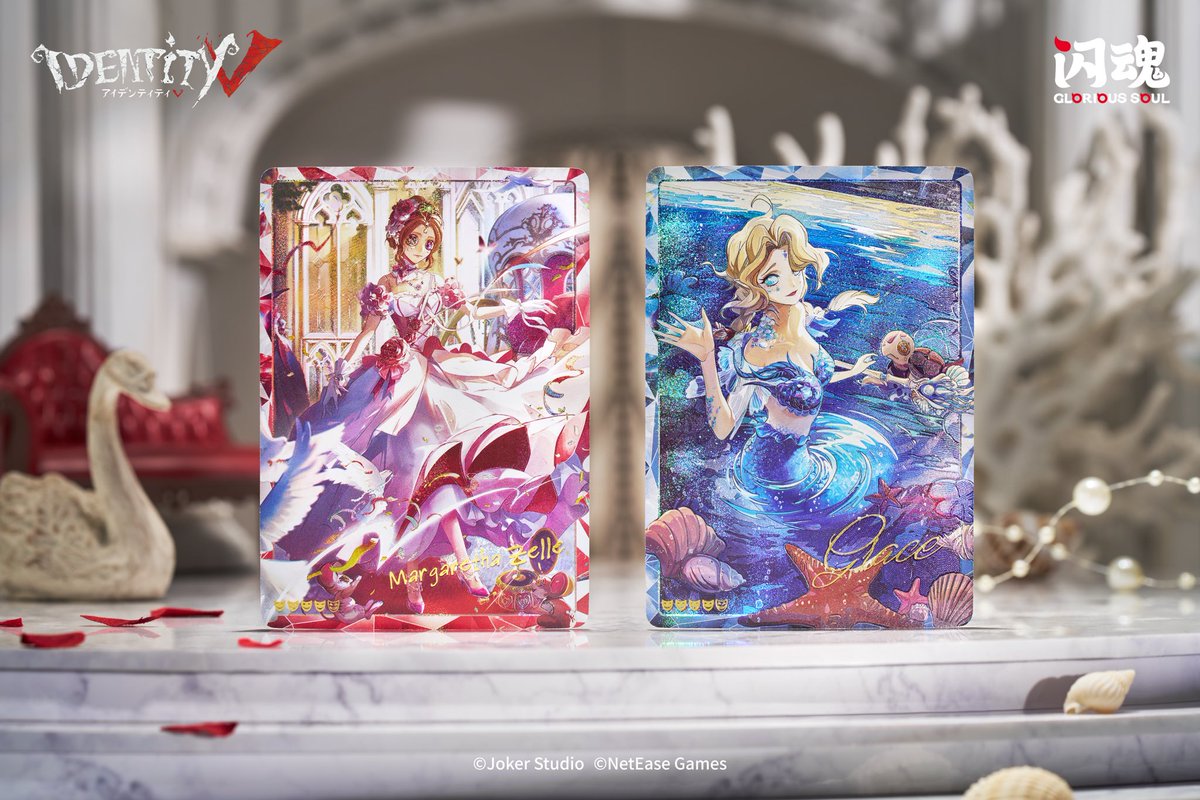 GloriousSoulJP's tweet image. 📢商品プレビュー📢
～#幻想の夢（SE）（4 種）～

童話にある魔法のドレスで
愛を追い求めて
不可思議な世界へ——

『#時の軌跡』シリーズコレクションカード
第一弾プレミアム版、6月6日より正式発売✨
カードの実物写真を公開！

#GloriousSoul
#第五人格
#IdentityV