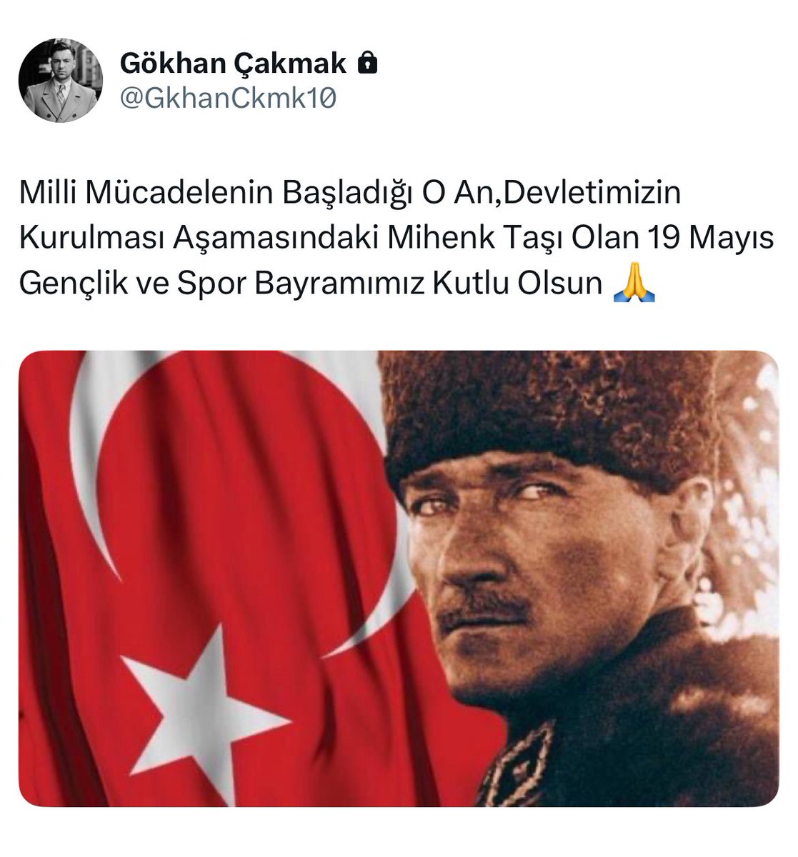 19 Mayıs Gençlik ve Spor Bayramımız Kutlu Olsun 🇹🇷