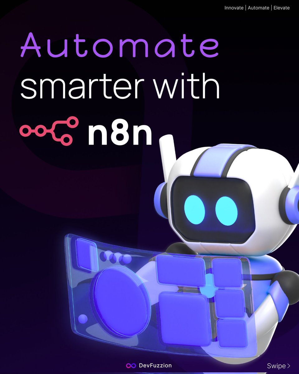 devfuzzion's tweet image. n8n the open-source workflow automation tool that puts control, customization, and AI in your hands.
Build smarter, automate faster.
#n8n #Automation #OpenSourceTools #WorkflowAutomation #ProductivityTools #ai #WebDesign #webdevelopment #appdev #airevolution