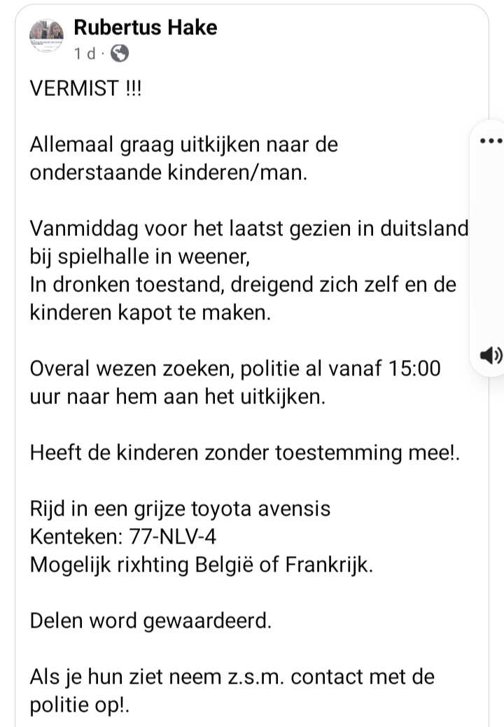 Marieke_Luiten's tweet photo. Urgente vermissing, gisteren gezien in Duitsland, delen is 🙏 https://t.co/k6efa7pqMm