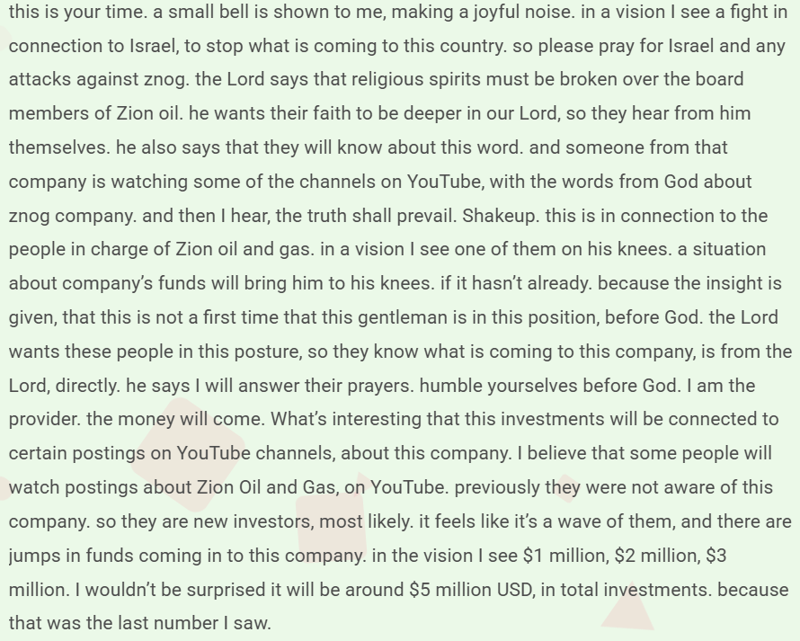 Prophetic_Money's tweet photo. New ZNOG prophecy added. ZNOG prices and God's word to the owners of Zion Oil and Gas. #znog @zionoil 

$16, $235 ZNOG - Faith Like a Grain Of Mustard Seed 5/19/25

See full prophecy here: https://t.co/vCN6KheJM3 https://t.co/7xp8anfPk8