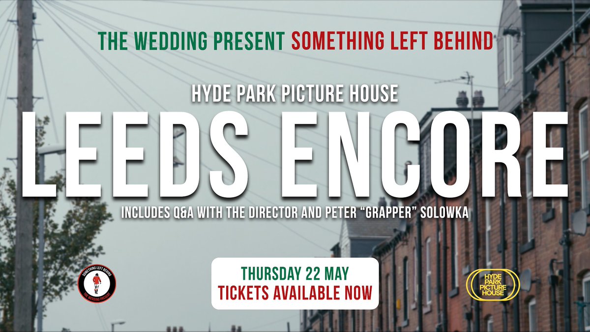 TWPdocumentary's tweet image. The @weddingpresent documentary will be screened once more this Thursday (May 22nd). The Hyde Park Picture House is bringing the film back to Leeds to celebrate 40 years of the band. Followed by a Q&amp;amp;A with the director and Peter “Grapper” Solowka

🎟️ hpph.co.uk/films/the-wedd… 🎟️
