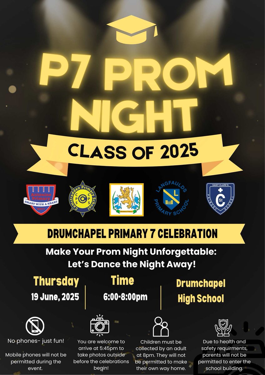 Camstradden Primary (@camstraddenps) on Twitter photo 🪩 Prom Night 🪩 We can't wait to celebrate with all of the fabulous Primary 7 pupils from across Drumchapel! 🕺💃
#transitions #partnerships #community
<a href="/AntoninePrimary/">Antonine Primary 💫</a> <a href="/LangfauldsPS/">Langfaulds Primary School & LCR</a> <a href="/DrummoreG15/">Drummore G15</a> <a href="/StClaresDrum/">St Clares PS</a> <a href="/drumchapelhigh/">Drumchapel High</a> 🪩 Prom Night 🪩 We can't wait to celebrate with all of the fabulous Primary 7 pupils from across Drumchapel! 🕺💃
#transitions #partnerships #community
<a href="/AntoninePrimary/">Antonine Primary 💫</a> <a href="/LangfauldsPS/">Langfaulds Primary School & LCR</a> <a href="/DrummoreG15/">Drummore G15</a> <a href="/StClaresDrum/">St Clares PS</a> <a href="/drumchapelhigh/">Drumchapel High</a>
