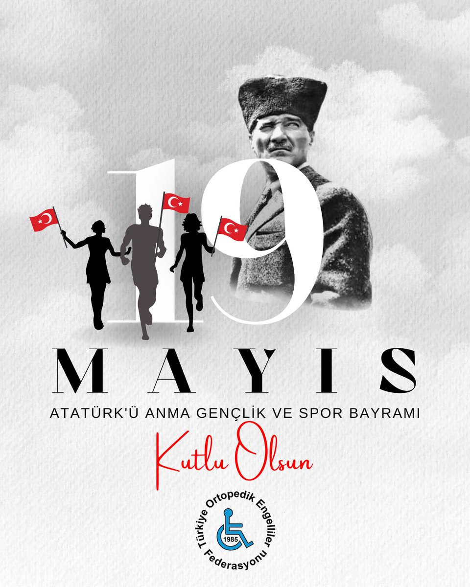 Gazi Mustafa Kemal Atatürk’ün Samsun’da yaktığı bağımsızlık meşalesi, bugün hâlâ gençlerimizin yüreğinde yanmaya devam ediyor. Bizler, ortopedik engelli bireyler olarak, azmin, kararlılığın ve umudun sembolü olan bu anlamlı günde; engellerin sadece zihinlerde olduğuna inanıyor,