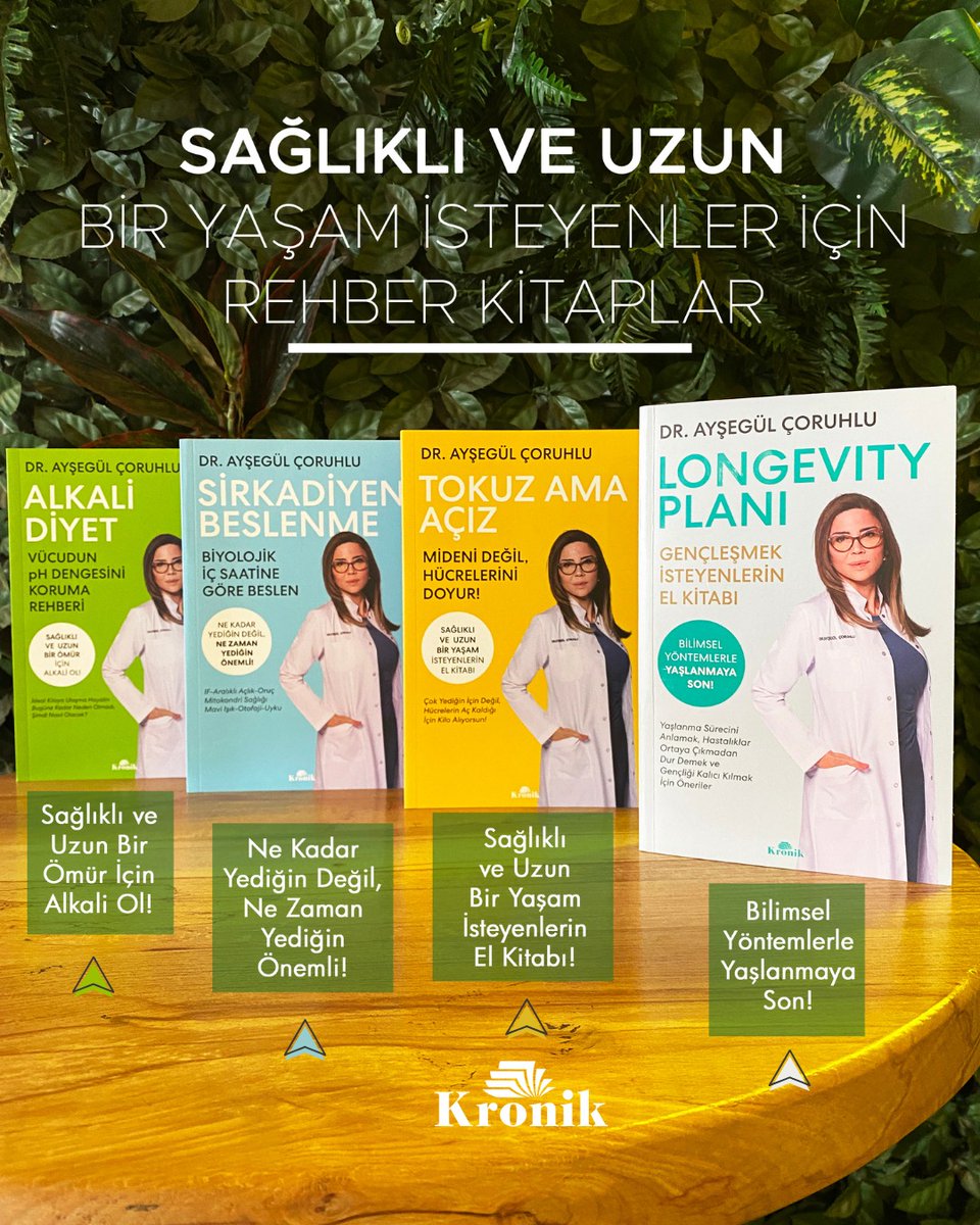Kronik Kitap (@kronikkitap) on Twitter photo Dr. Ayşegül Çoruhlu'nun (<a href="/AysegulCoruhlu/">Dr.AYSEGUL CORUHLU</a>) kaleminden sağlıklı ve uzun yaşama dair;
• Longevity Planı
• Sirkadiyen Beslenme
• Tokuz Ama Açız
• Alkali Diyet
🔗: kronikkitap.com/kategori/sagli… Dr. Ayşegül Çoruhlu'nun (<a href="/AysegulCoruhlu/">Dr.AYSEGUL CORUHLU</a>) kaleminden sağlıklı ve uzun yaşama dair;
• Longevity Planı
• Sirkadiyen Beslenme
• Tokuz Ama Açız
• Alkali Diyet
🔗: kronikkitap.com/kategori/sagli…