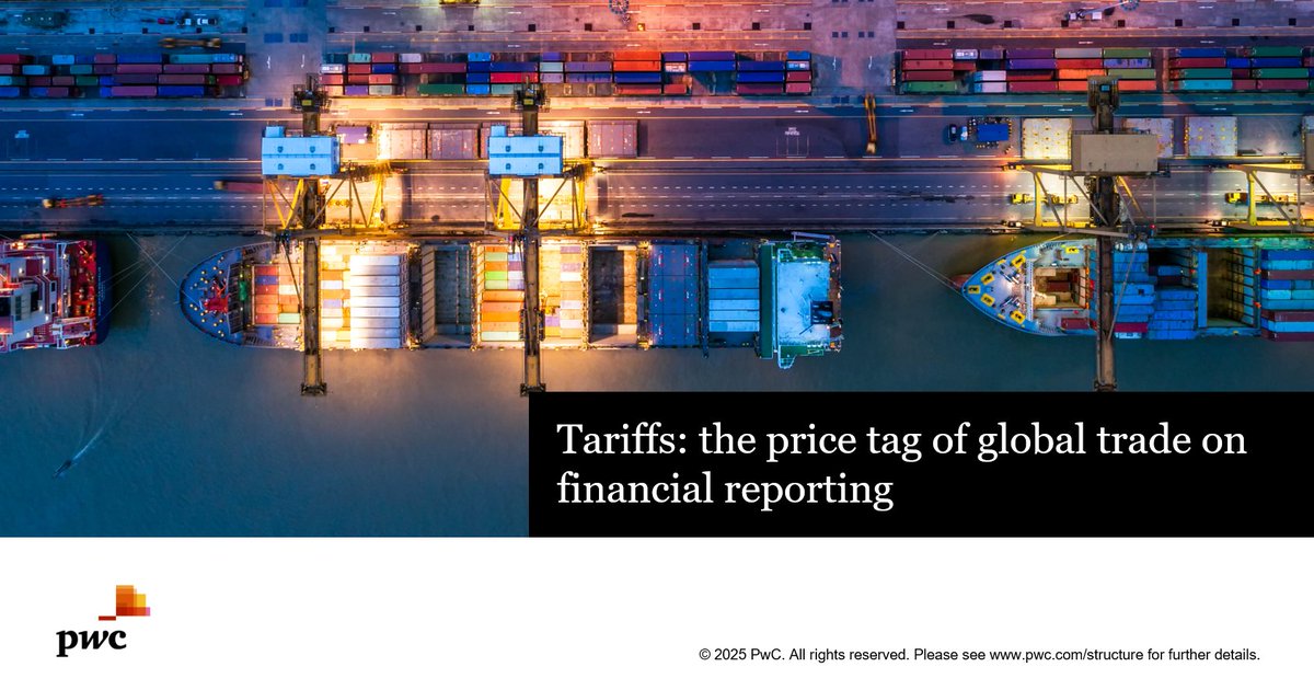The imposition of new or increased tariffs creates complexities for businesses that may affect operating results, liquidity &amp; financial reporting. Our IFRS accounting guidance highlights the need to assess the relevant impacts on financial reporting. More: viewpoint.pwc.com/dt/gx/en/pwc/i…