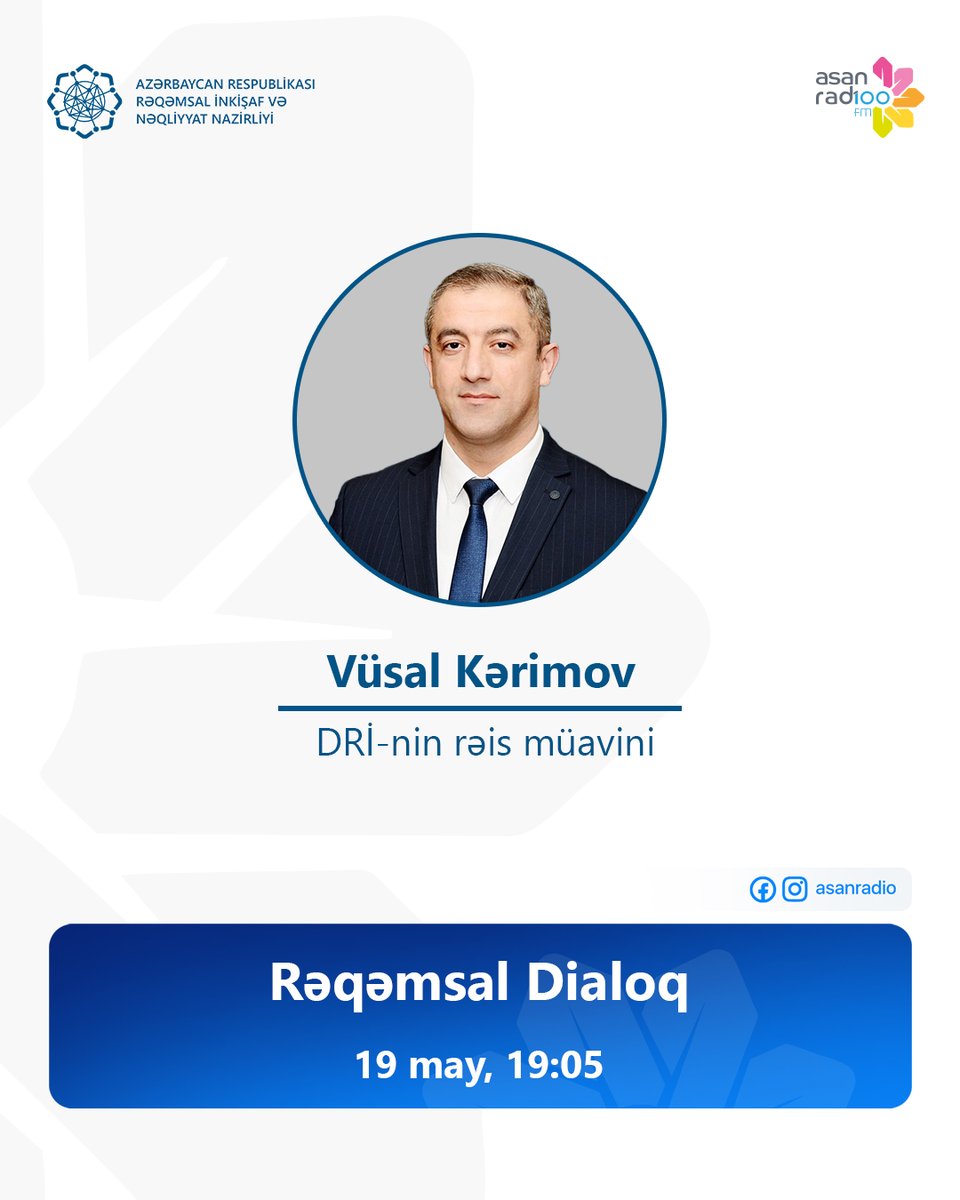 Bu gün Dövlət Radiotezliklər İdarəsinin (DRİ) rəis müavini Vüsal Kərimov “Radiomonitorinq sahəsində yeni texnologiyaların tətbiqi və əlavə xidmətlərin təşkili” mövzusunda çıxış edəcək.

#RİNN #ASANRadio