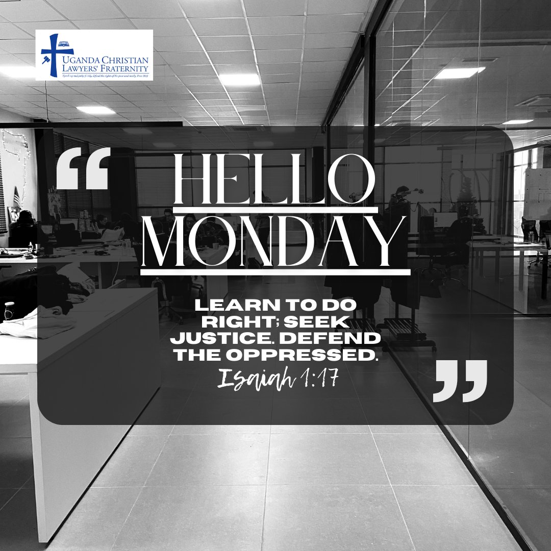 infoUclf's tweet photo. Wishing you a blessed new week, UCLF family! 

As we begin this week, may we remain rooted in righteousness, bold in our pursuit of justice, and compassionate in our service to the vulnerable.
Let’s walk boldly in our calling—together.
God bless you. https://t.co/Z9WG21F6ss
