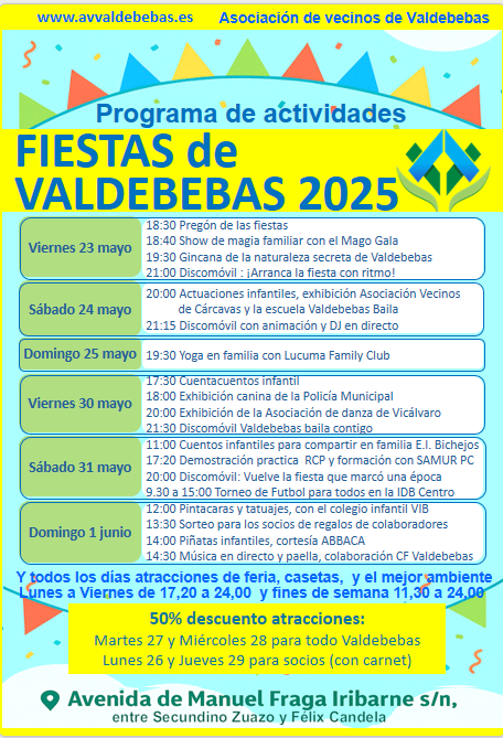 AVValdebebas's tweet photo. Ya están aquí.....  el viernes empieza la fiesta. Apuntarlo en vuestras agendas. https://t.co/03VkT5A9aT