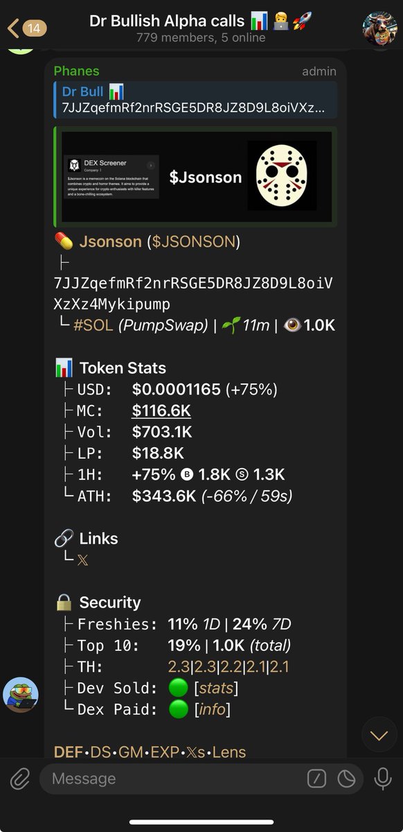 Dr_bull0's tweet image. $JSONSON hit over 2x  profit 🚀🎯

Dm for early entry 💸💸💸💸

#JSONSON

7JJZqefmRf2nrRSGE5DR8JZ8D9L8oiVXzXz4Mykipump