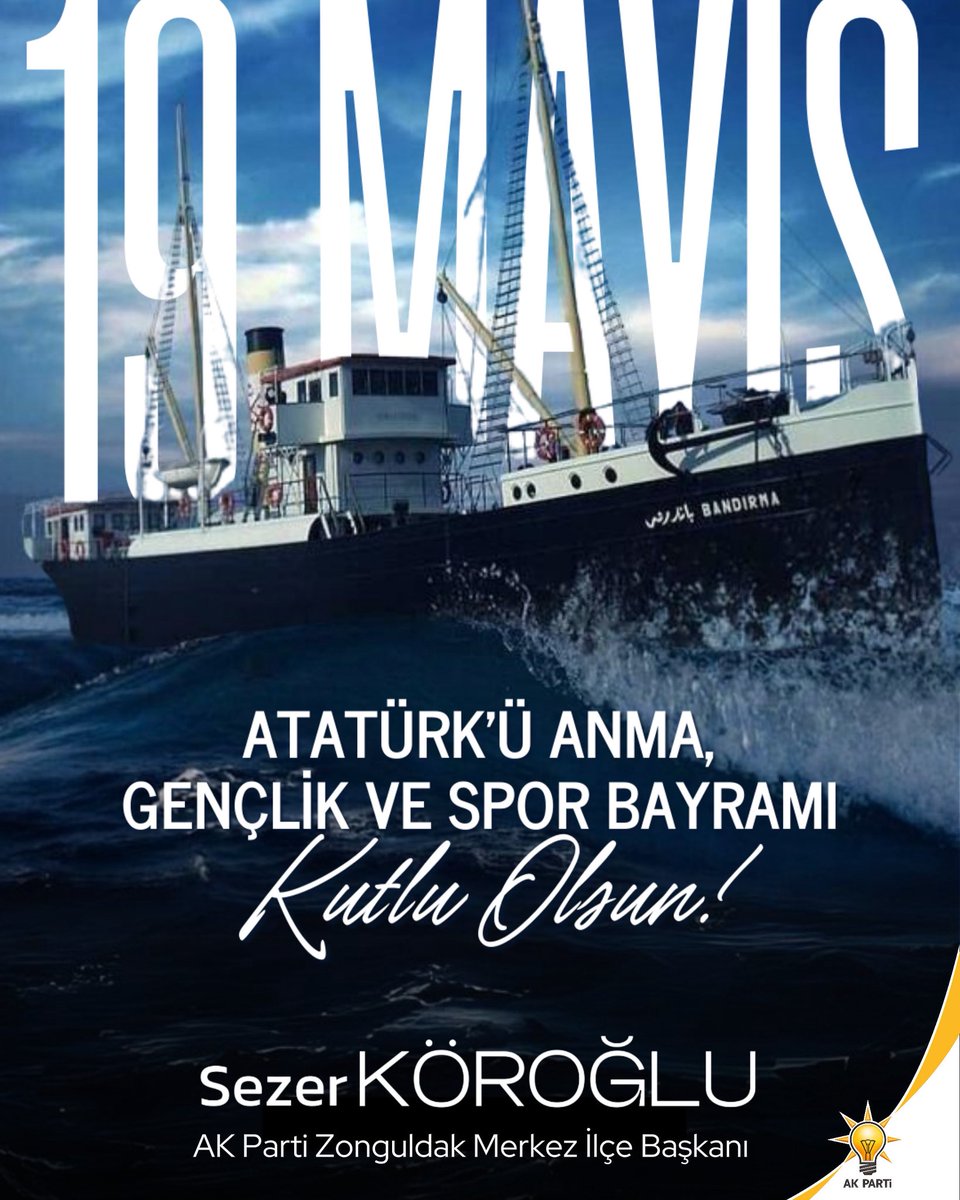 Koroglusezer67's tweet photo. 19 Mayıs, sadece bir tarih değil; bir milletin yeniden doğuşudur.Atatürk’ün gençliğe armağan ettiği bu anlamlı günde, onun ilke ve inkılaplarına sahip çıkarak geleceğe umutla bakıyoruz.Tüm gençlerimizin ve milletimizin 19 Mayıs Atatürk’ü Anma, Gençlik ve Spor Bayramı kutlu olsun. https://t.co/6lxo4wwbx4