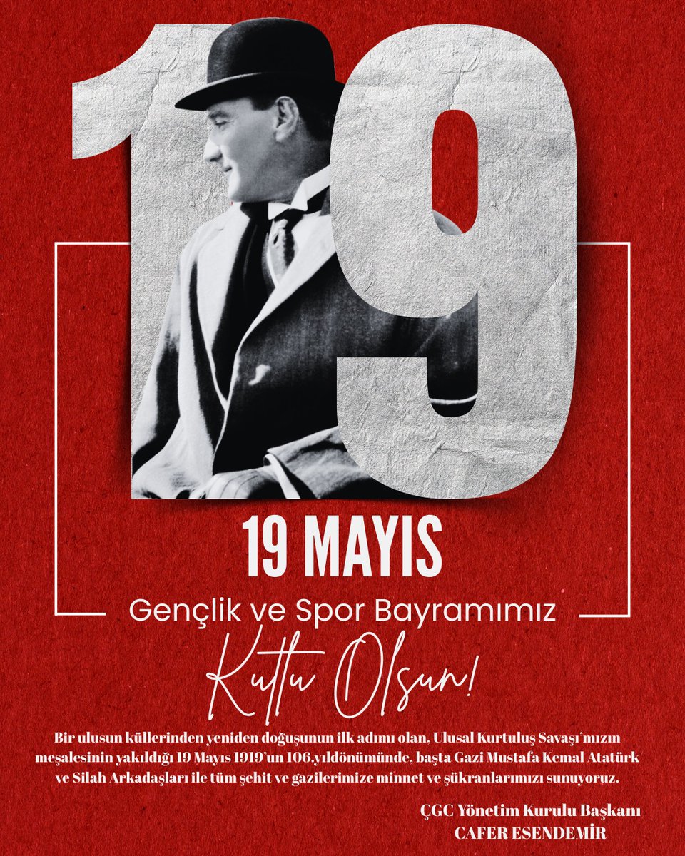 Çukurova Gazeteciler Cemiyeti (@cukurovagc) on Twitter photo 19 Mayıs Atatürk’ü Anma Gençlik Ve Spor Bayramımız kutlu olsun  🇹🇷 19 Mayıs Atatürk’ü Anma Gençlik Ve Spor Bayramımız kutlu olsun  🇹🇷