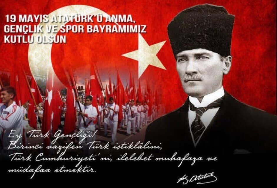 Nemliibrahim's tweet photo. 19 Mayıs 1919’da milli mücadelemizi başlatarak, Cumhuriyetimizin temellerini atıp, bizlere bu eşsiz vatanı emanet eden Gazi Mustafa Kemal Atatürk ve silah arkadaşlarını saygı ve rahmetle anıyor, 19 Mayıs Atatürk’ü Anma Gençlik ve Spor Bayramı’mızı kutluyorum.#19Mayıs https://t.co/UPOh13l7lp