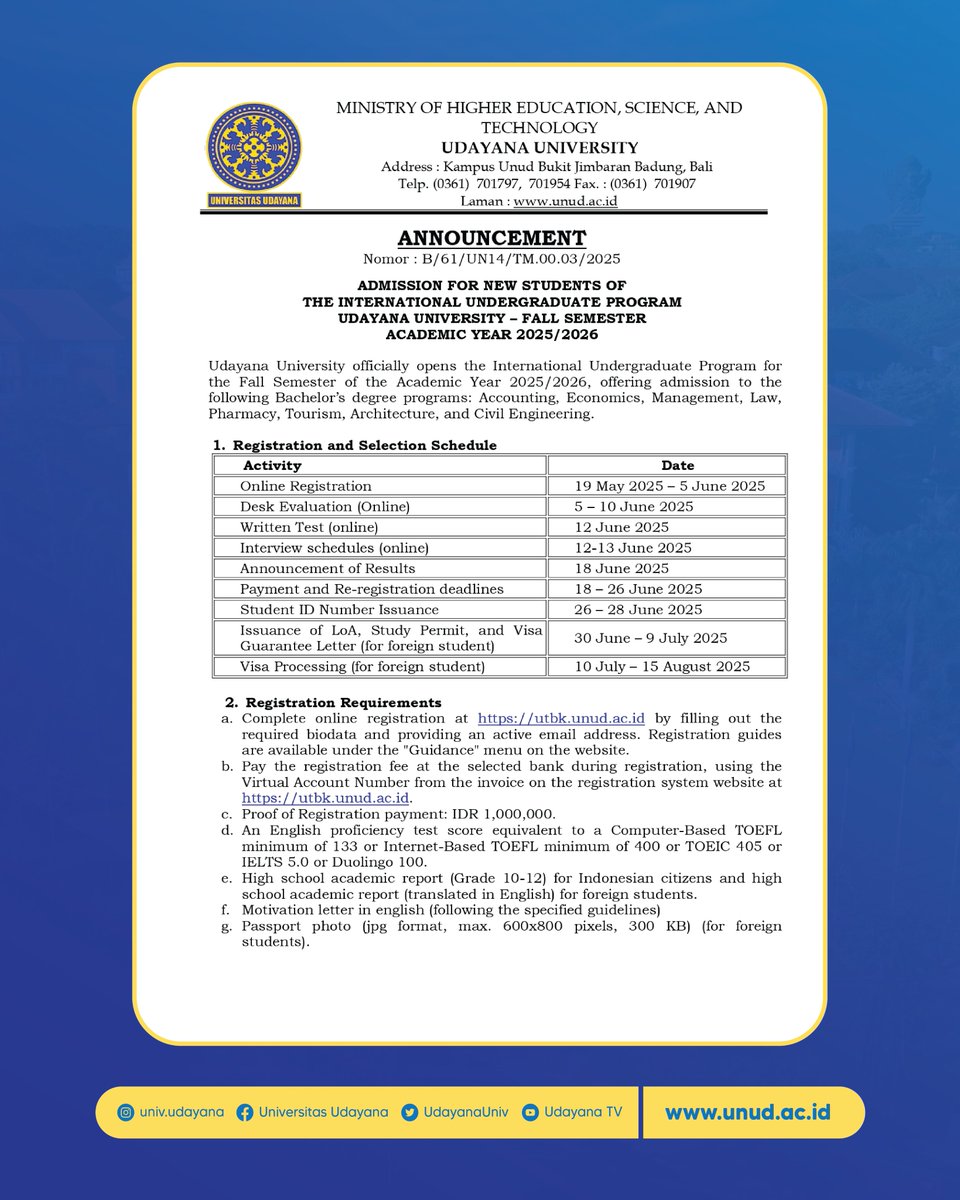 Universitas Udayana tweet media