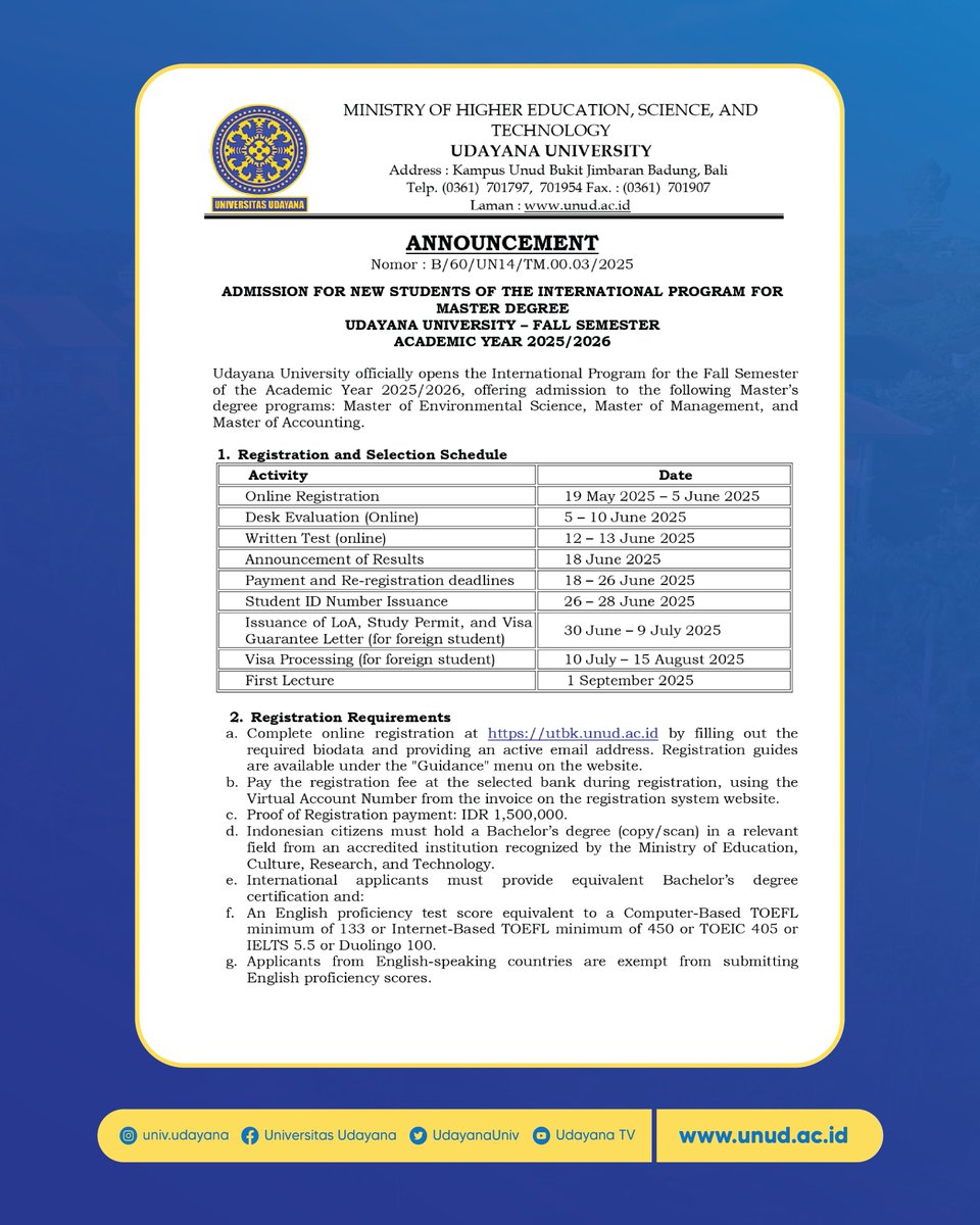 Universitas Udayana tweet media