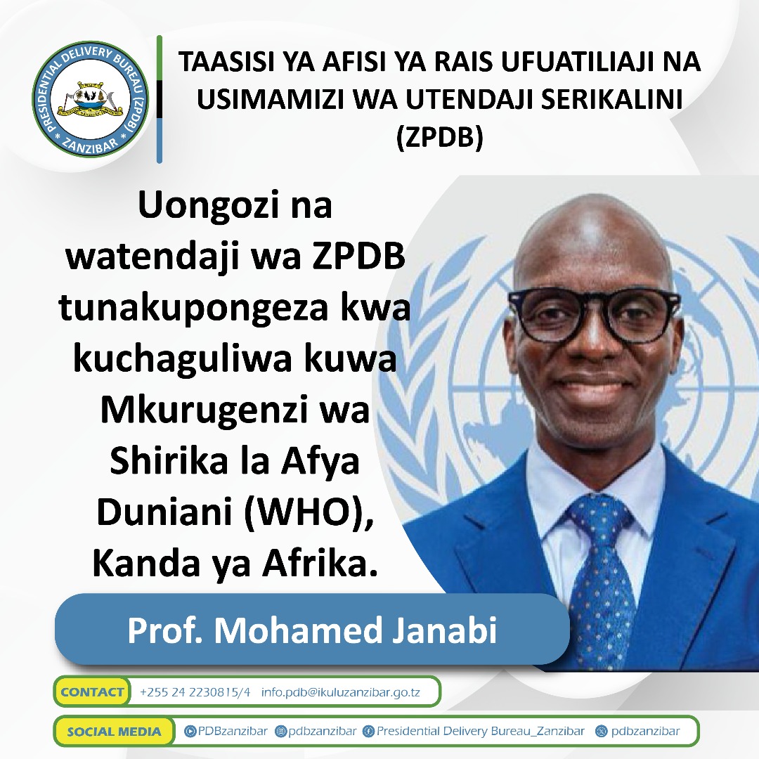 Hongera sana Tanzania. Hongera sana Profesa Mohamed Janabi.