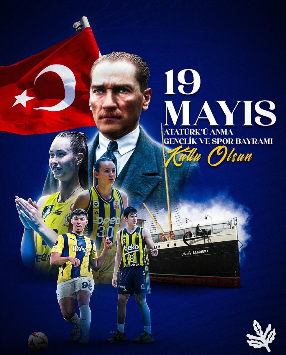 19 MAYIS ATATÜRK'Ü ANMA GENÇLİK VE SPOR BAYRAMIMIZ KUTLU OLSUN! 🇹🇷
#19MAYIS #Atatürk #Fenerbahçe #Samsun