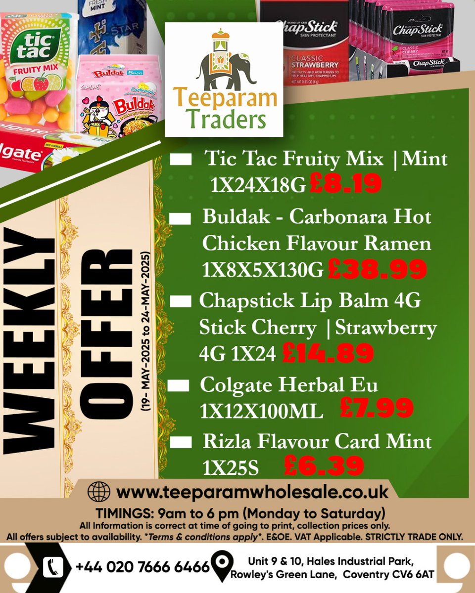 Teeparamtraders's tweet photo. 𝐃𝐞𝐚𝐫 𝐂𝐮𝐬𝐭𝐨𝐦𝐞𝐫𝐬     Buy the following products at discounted wholesale prices from Teeparam Traders 
𝑪𝒂𝒍𝒍  𝑼𝒔  - +44 024 7666 6466        
𝑽𝒊𝒔𝒊𝒕 𝑼𝒔  -  https://t.co/DzyGkDCZUG
.
#cocacola #pepsi #buldaknoodles #rizlagreen https://t.co/FW51aBCFPV