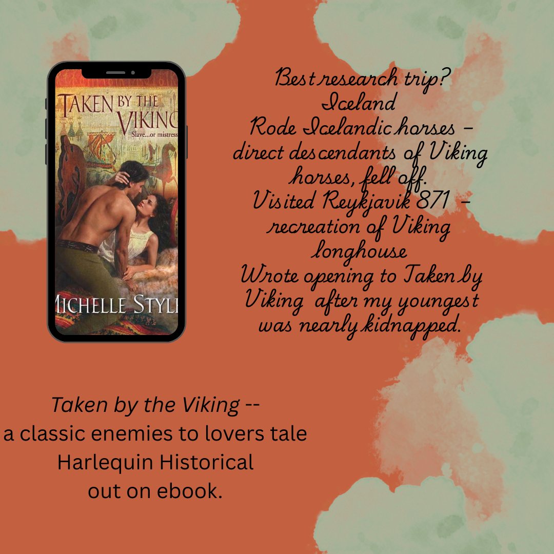 Day 19 #HistFicMay  Best research trip? -- Iceland. It inspired so much, including the opening to my first Viking set historical --Taken by the Viking