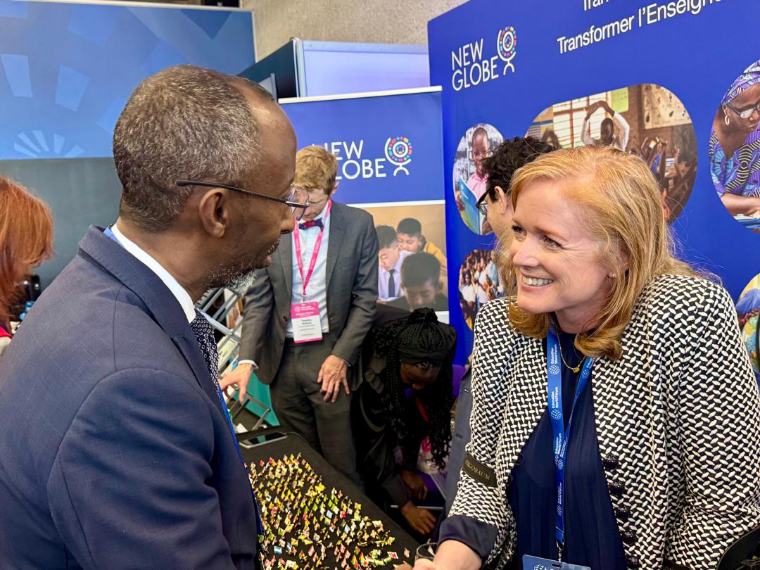 NewGlobeEdu's tweet photo. A glimpse of our booth at #EWF25, where global education leaders are gathering to explore bold solutions. We're showcasing our interactive Situation Room, a live demonstration of how real-time data is helping governments strengthen public education systems &amp; drive lasting impact. https://t.co/yGIwFAE5e1