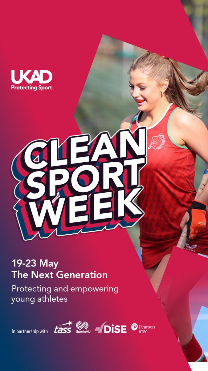 We are proud to support #CleanSportWeek, inspiring the next generation of athletes to compete clean 💖

A culture of clean sport is essential for the long-term health and wellbeing of athletes 💪

🔗 ukad.org.uk/clean-sport-we…

#hoci #hockey #cleansports
