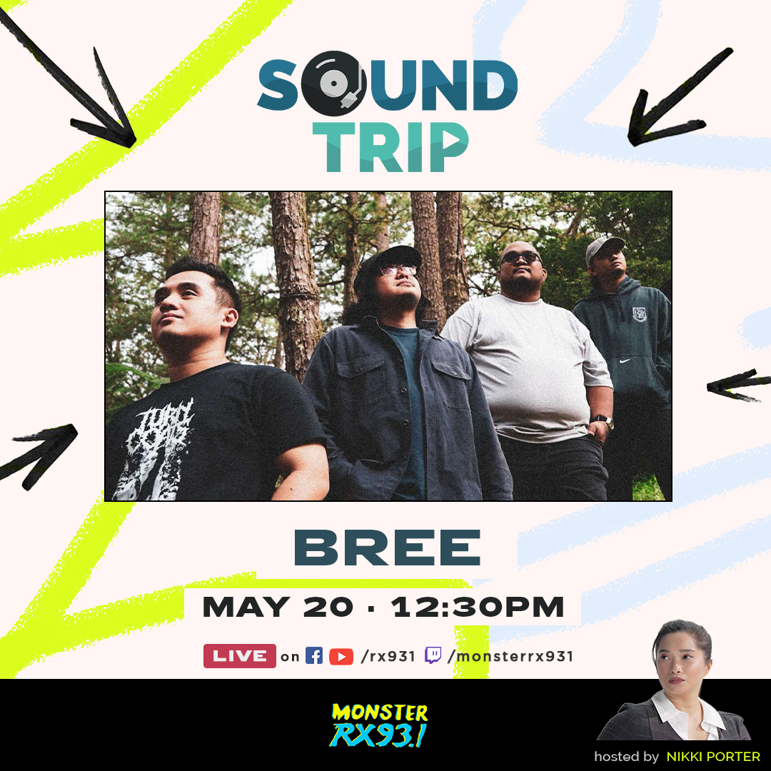 Was it Bree who said that things will be alright? 🎵

Indie alternative/dream pop band Bree makes their way to #Soundtrip as they share how they hope for a dream of sunrise through their music 🌅

Tune in on-air and the #RX931 livestream channels. 📻 #IAmAMonster