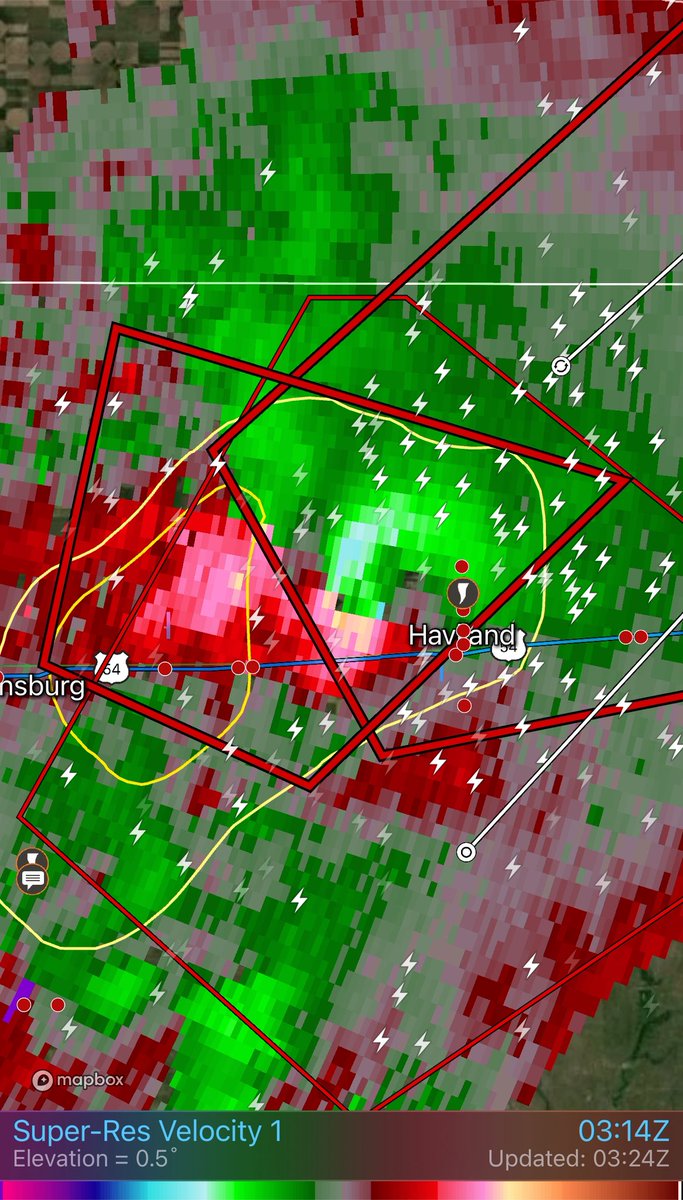 Textbook Storm merger results in large wedge tornado.