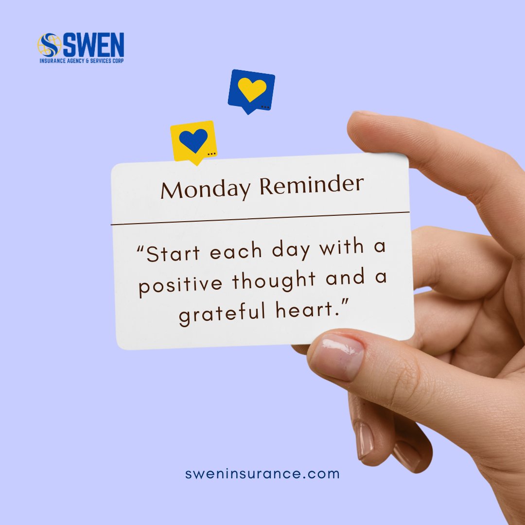 sweninsurance's tweet image. Just a little reminder to brighten your day and keep you going—stay positive and keep moving forward! 🌟

#DailyMotivation #StayInspired #SwenInsurance