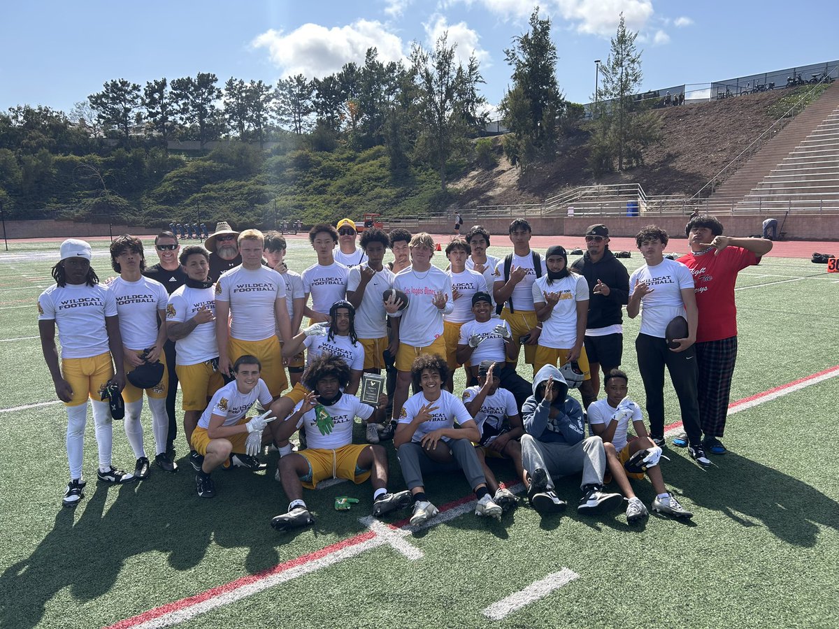 El Camino Wildcats Football (@ecwildcatfb) on Twitter photo Wildcats win the LCC tournament!!!
Thank you <a href="/SSovacool55/">Sean Sovacool</a> and the <a href="/LCCMavs/">La Costa Canyon HS</a> for hosting us in the College Showcase and the 7v7 tournament!
😼🏈🥇 Wildcats win the LCC tournament!!!
Thank you <a href="/SSovacool55/">Sean Sovacool</a> and the <a href="/LCCMavs/">La Costa Canyon HS</a> for hosting us in the College Showcase and the 7v7 tournament!
😼🏈🥇