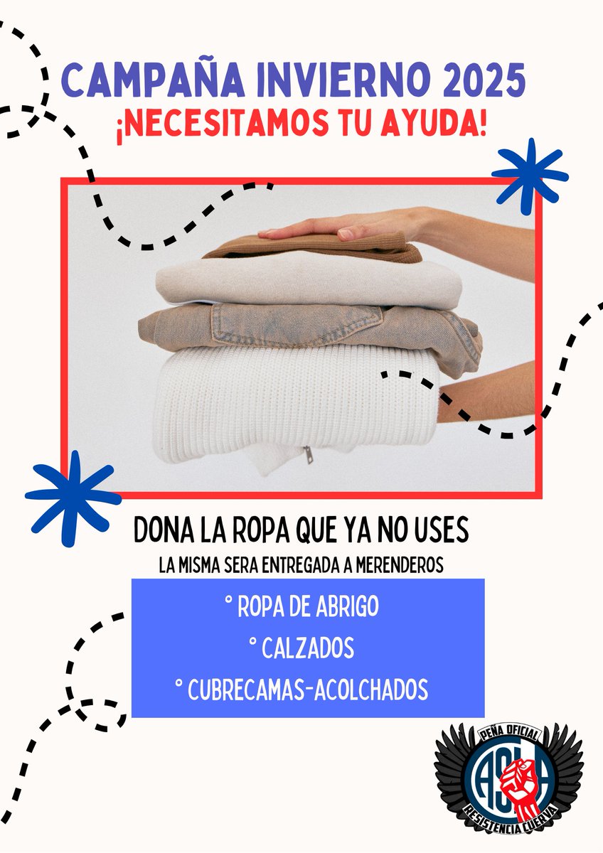 RciaCuerva's tweet photo. 🧤Ayúdanos a abrigar!
Sumate a la campaña de invierno 2025

✅3624-892488 (Lean) para coordinar tu donación. https://t.co/LD1sJ9gLtO