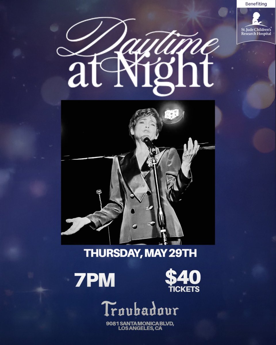 Another chance to hear me sing… This time for an amazing cause:  St. Jude’s.  Be there! #stjudehospital #charity #agreatcause