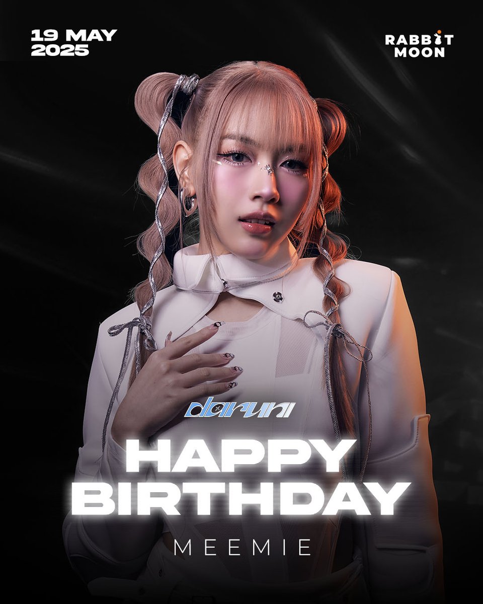 Happy Birthday 
MEEMIE - DaruNi 🎂🥳

ขอให้มีมี่มีความสุข เจอแต่เรื่องดี ๆ
มีแต่เรื่องสนุกในทุก ๆ วันเลยน้า

มาอวยพรวันเกิดมีมี่กันครับ🙌🏻

#MEEMIEDaruNi 
#DaruNi 
#RABBITMOON