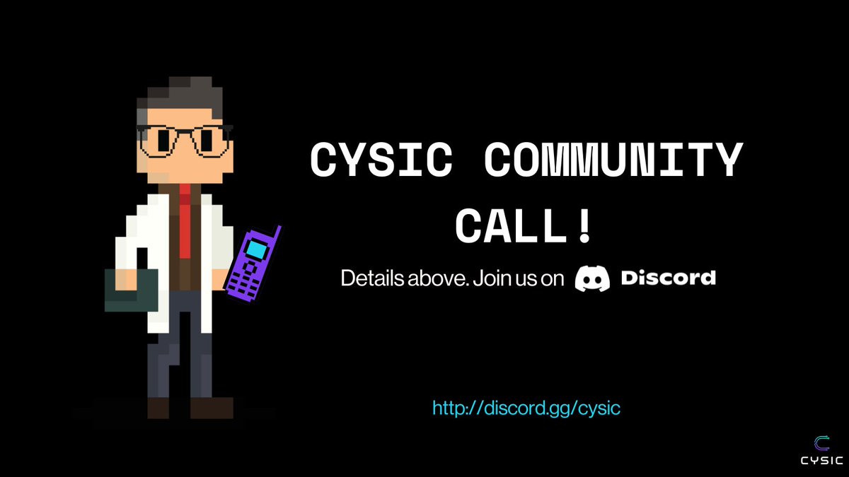 🚨 REMINDER: Biweekly Community Call 🚨

Want a sneak peek to Phase III? 3️⃣ Join our Discord AMA, hosted by co-founder <a href="/leofanxiong/">Leo Fan</a> and <a href="/cysic_janitor/">Cysic janitor</a>, for an exclusive look at what's coming.

📅 Date: May 22nd, 2025
⏰ Time: 8:30 PM UTC+8
🔗 Link: discord.com/events/1127954…