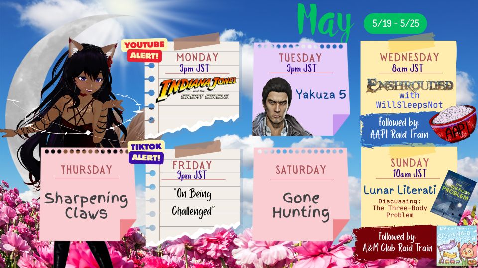 Hey KitCats! See, 3 streams a week! Plus Youtube &amp; TikTok content...