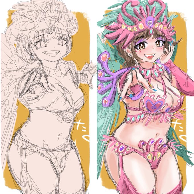 サンバガール24💃(ブラッシュアップ)  
#イラスト #illustration 