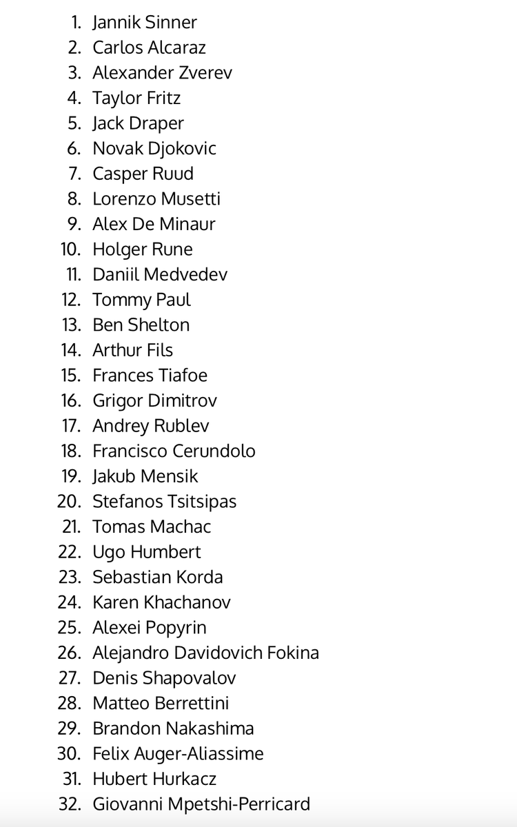 josemorgado's tweet photo. Roland Garros seeds: https://t.co/ASfyHuXHHL