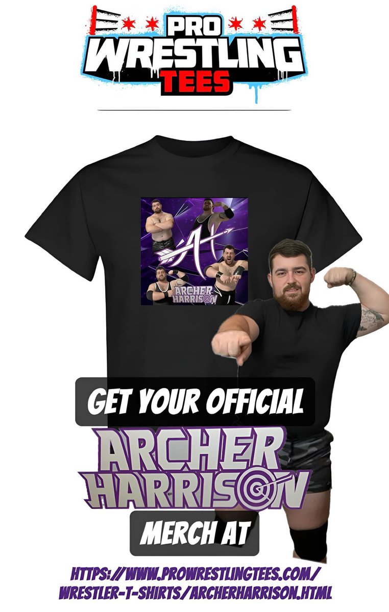 TheEpitomeAH's tweet photo. “The Epitome” Archer Harrison Store is up and running on the Pro Wrestling Tees website!!!

Make sure to order your official Archer Harrison merch NOW so it will be here before the next show!

https://t.co/e4sQXp3uPr

🏹 https://t.co/3wYyKVhh1Q