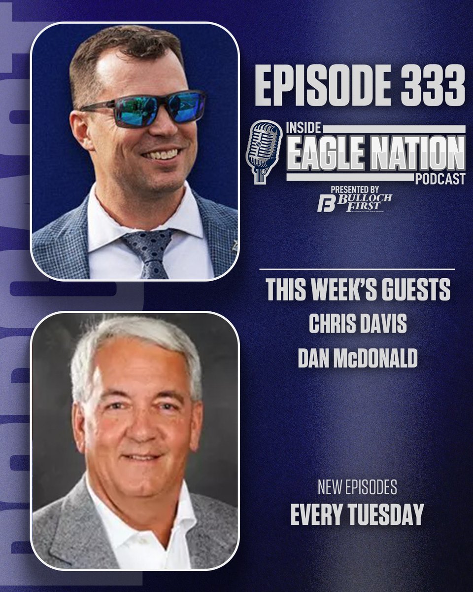 Georgia Southern Sports Network (@gssportsnetwork) on Twitter photo On this week's Inside Eagle Nation podcast, <a href="/chrisdavis_CD/">Chris Davis</a> updates the <a href="/GSAthletics_BSB/">Georgia Southern Baseball</a> project, while <a href="/SunBelt/">Sun Belt</a> media personality Dan McDonald previews the baseball tournament & talks about the strength of the league
Available Tuesday morning!
#GATA <a href="/Learfield/">LEARFIELD</a> <a href="/BullochFirst/">Bulloch First</a> On this week's Inside Eagle Nation podcast, <a href="/chrisdavis_CD/">Chris Davis</a> updates the <a href="/GSAthletics_BSB/">Georgia Southern Baseball</a> project, while <a href="/SunBelt/">Sun Belt</a> media personality Dan McDonald previews the baseball tournament & talks about the strength of the league
Available Tuesday morning!
#GATA <a href="/Learfield/">LEARFIELD</a> <a href="/BullochFirst/">Bulloch First</a>