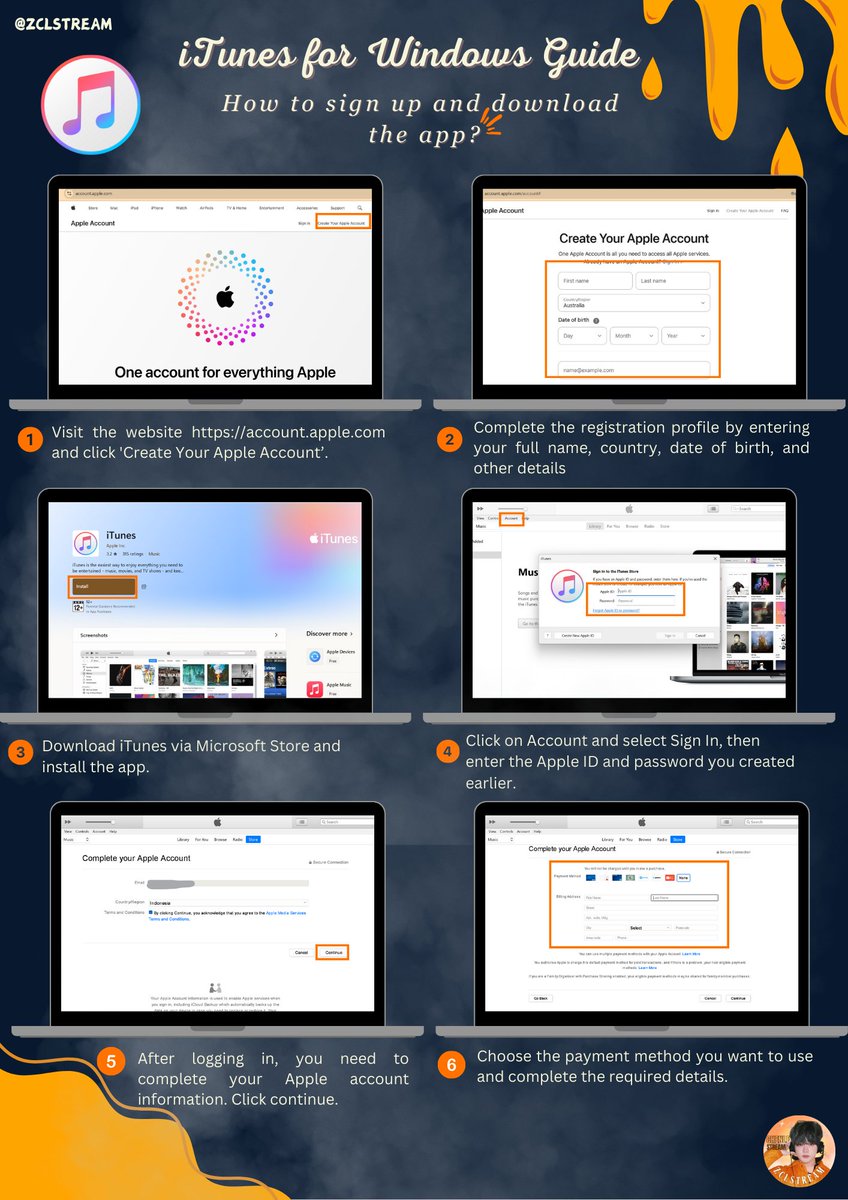 ZCLSTREAM's tweet photo. Hello, Little Suns! ☀️

As we get ready for Chenle’s special Chinese solo album, let’s also prepare for digital support through iTunes! 💙

Here’s a simple guide on how to purchase songs or albums on iTunes using a Windows computer. Buying Chenle’s album on iTunes helps with global charting and shows our strong support as international fans. 🌍🎶

Let’s support Chenle together with love and dedication! 💙

#BeautifulTimeWithCHENLE 
#CHENLE #천러 #辰乐 #チョンロ
#ZCLSTREAMGUIDE