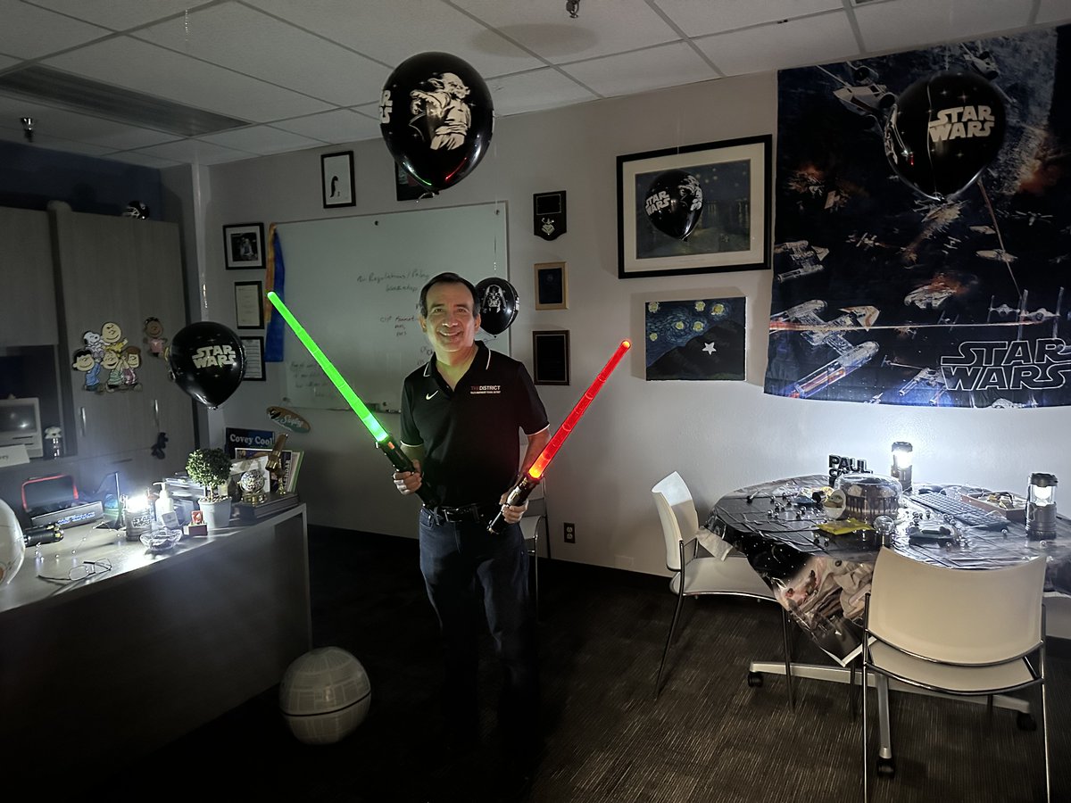 pacovey's tweet image. Thank you to my &quot;One With The Force&quot; Department for the great birthday celebration! With El Paso resembling Tatooine lately (IYKYK), it couldn&apos;t have been more fitting. Fortunate to work with a fun and supportive group, I am!  @YsletaISD #YISDFSP