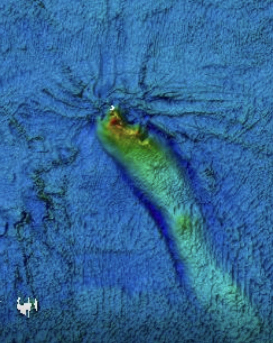 EVNautilus's tweet photo. 🚨 #DiveAlert! We’re diving in the freshly remapped Ahyi Seamount. The bathymetry here shows new seafloor since the 2022 NOAA survey with warm colors representing volcanic growth. Watch live: https://t.co/Ajj54YYX2Q https://t.co/FbA6vChral