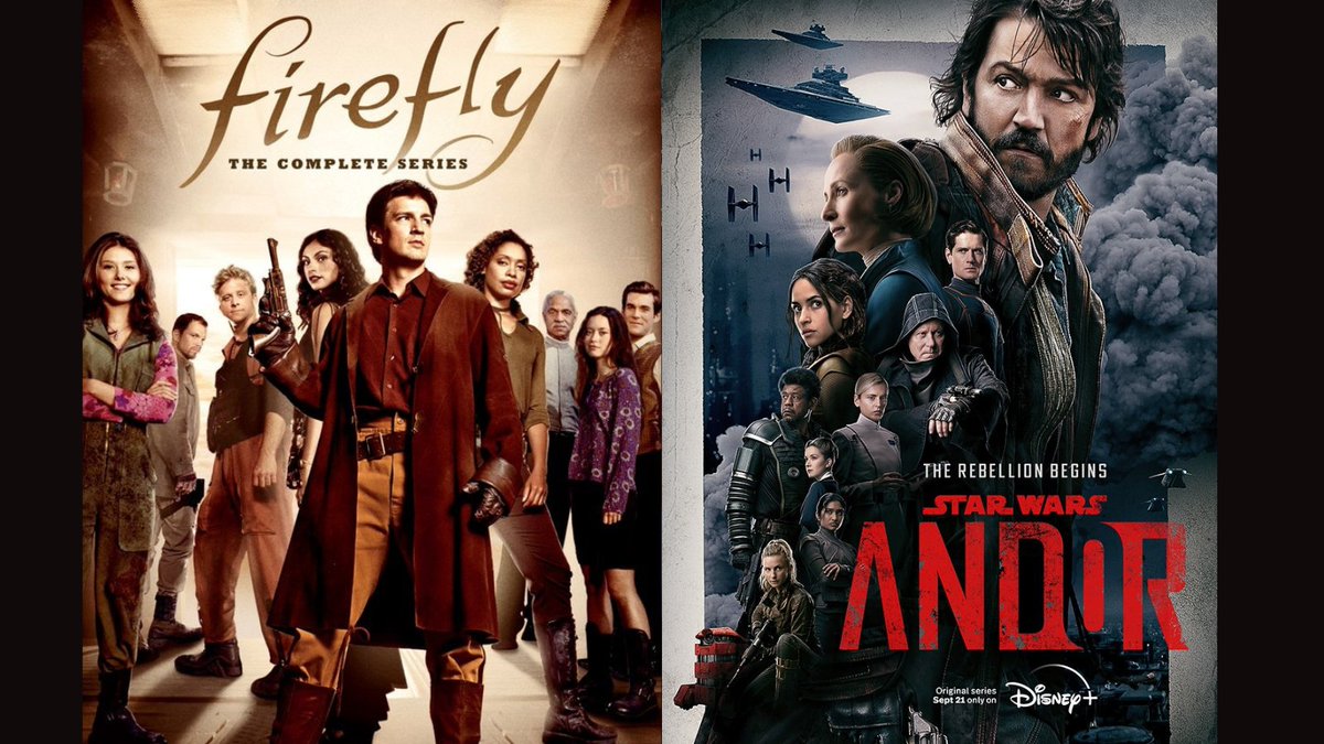 derekjfiedler's tweet image. I haven't watch a show this good since Firefly.
Both Andor and Firefly developed beloved characters, created detailed sets, and combined aesthetics and action unlike anything else. And both drew us in and left us wanting more - Firefly (14 episodes), Andor (24 episodes).