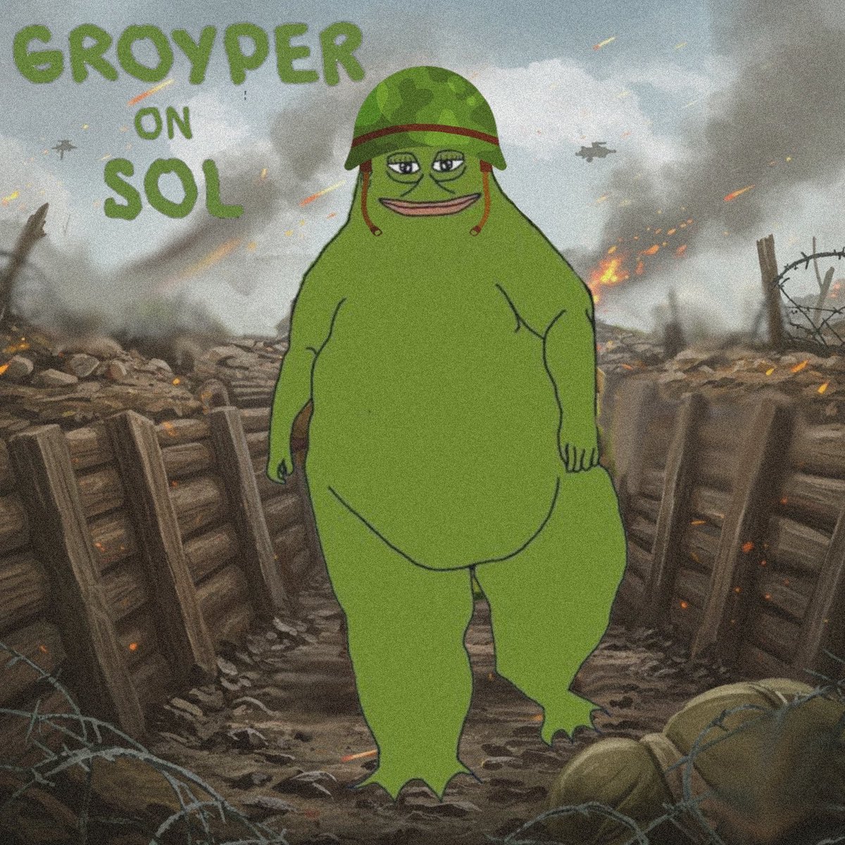 johnsinator's tweet image. $groyper saving the trenches