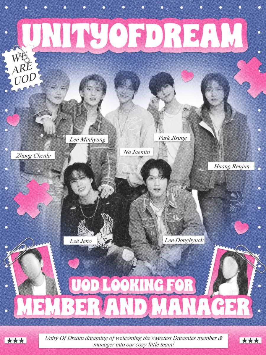 Cue the happy sighs! ★ Today marks the beginning of something special as Unity Of Dream — announces we’re looking for the sweetest cherished members and the most caring managers to nurture our dream team, we can’t wait to welcome everyone into our adorable family! ♥︎