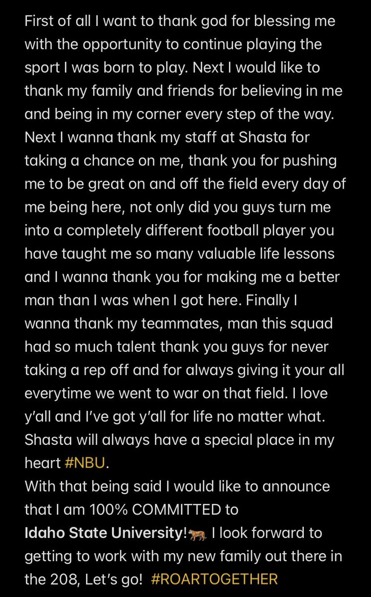 CardonSam's tweet image. Recruitment closed, 100% COMMITTED! @BengalGridiron @gnduff @hamilton_bryon @isocold @JUCOFFrenzy @CoachJT_ISU @CoachAnguay_ISU @CoachBobbyJay @CoachRandall_
See you week 5 @LeviDurrell 🤝👀.