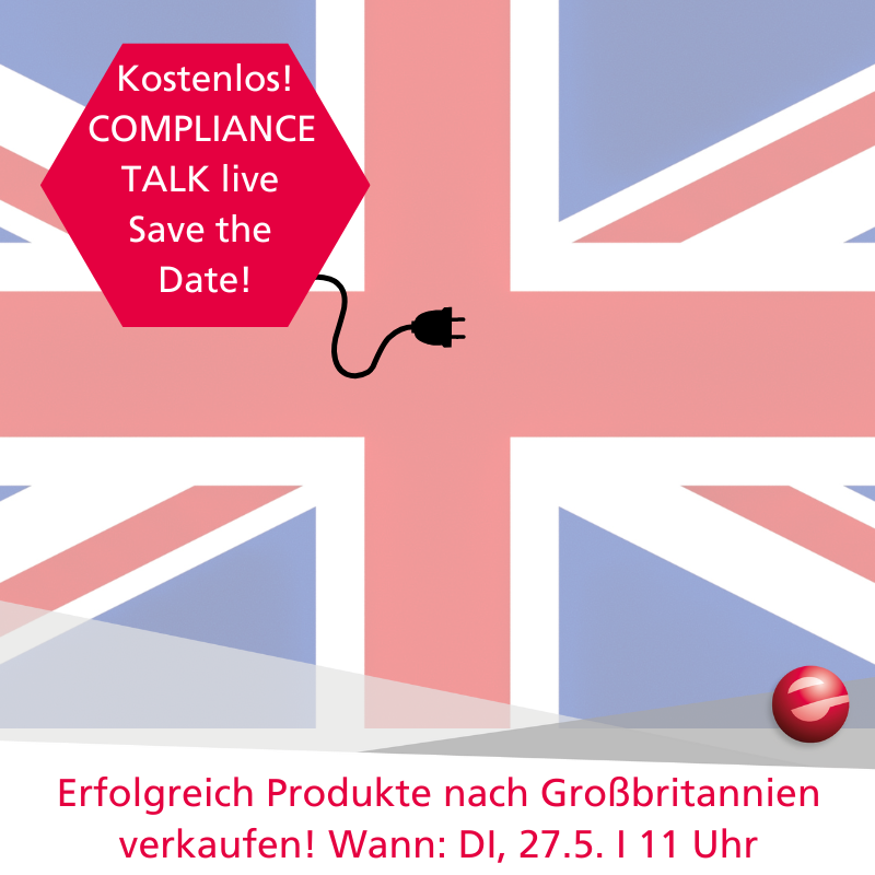 Am 27. Mai dreht sich beim Compliance Talk alles um den rechtskonformen Export nach UK 🇬🇧 – mit Fokus auf Steuern, Zoll, EPR &amp; Produktkonformität. Jetzt kostenlos anmelden &amp; Experten-Tipps sichern! 👉 link.take-e-way.de/fWGxWg
