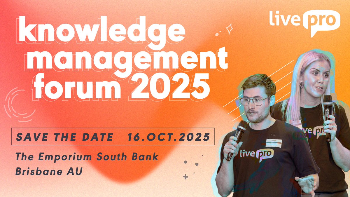 liveprosoftware's tweet photo. 🎉 Mark your calendars for October 16, 2025! Join us at the Emporium Hotel, Brisbane AU for a day of innovation and an evening of celebration at the livepro Knowledge Management Forum &amp;amp; Awards Gala. Don't miss out! 🎫 https://t.co/MbpqoBUBDP #KnowledgeManagement #livepro https://t.co/umVarC83Y0